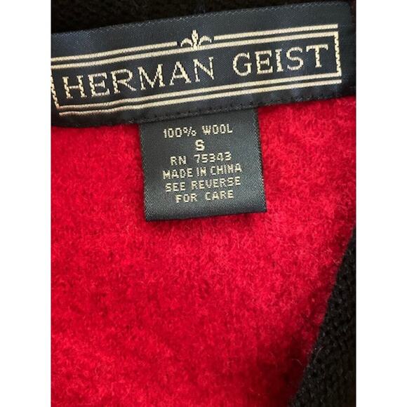 Vintage Herman Geist Red Wool Vest Size Small – Chinese Frog Closure – 100% Wool - Picture 4 of 5